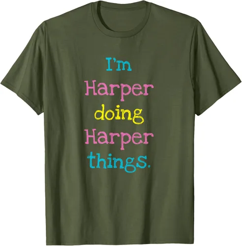 Vista 53 de Harper - Camiseta de regalo para niños con texto personalizado
