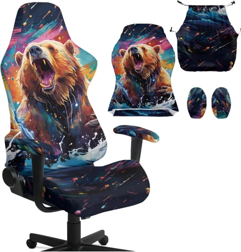 Vista 21 de Bald Eagle Gaming Protector for Students American Flag Stretchy Armrest Covers Patriotic Ergonomic Office Cover Dustproof Home & Dorm Room Decor
