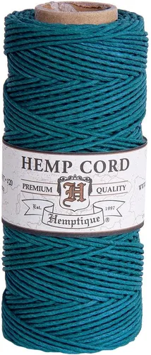 Vista 33 de Hemptique - Carrete de cordón de cáñamo 100 % - 62.5 m de hilo de cáñamo - Hecho con amor - Hilo de cordón de 20 ~ 1 mm para hacer joyas, macramé