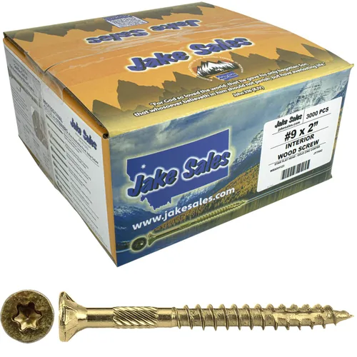 Vista 182 de 8 x 1 revestimiento exterior recubierto de bronce, tornillo de madera multiusos compatible con ACQ, cabeza plana Torx/Star Drive de 1 libra, 288