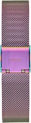 Vista 3 de GUESS Reloj para mujer de 1417in correa iridiscente con esfera púrpura Iridiscente