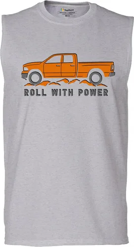 Vista 151 de Tee Hunt Camisetas gráficas y camisetas sin mangas para hombre Roll with Power Pickup Truck