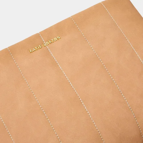 Vista 4 de KATIE LOXTON Kayla - Bolso de mano acolchado de piel vegana para mujer, color marrón, Beige Bronceado
