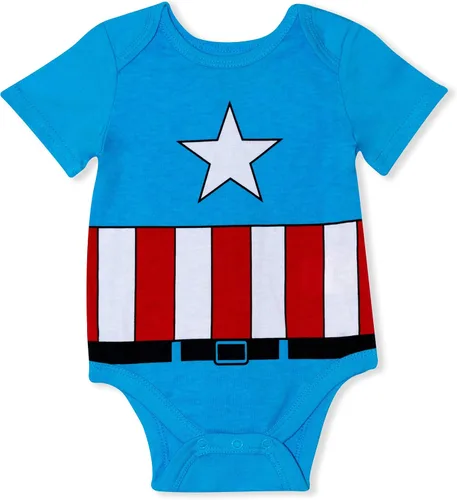 Vista 6 de Marvel Avengers Boys Bodysuit 5 Pack for Newborn and Infant BlueRedBlackGreen