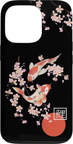 Vista 10 de Cherry Blossom Koi Carp Fish Japanese Sakura Graphic Art Case for iPhone 17