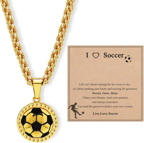 Vista 20 de Collar con colgante deportivo para hombres, mujeres, adolescentes, fútbol, baloncesto, béisbol, fútbol, deportes, regalos para fanáticos del