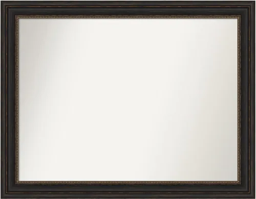 Vista 678 de Amanti Art Espejo de pared personalizado no biselado (25 x 25 pulgadas), marco de bronce acentuado, varios tamaños personalizados, espejo de baño