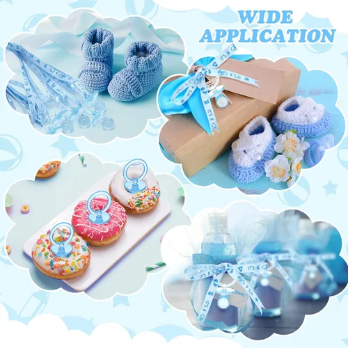 Vista 3 de Coume 60 piezas de chupetes de baby shower, collar de chupetes acrílicos con dijes, regalos de fiesta para niñas y niños, decoración de fiesta
