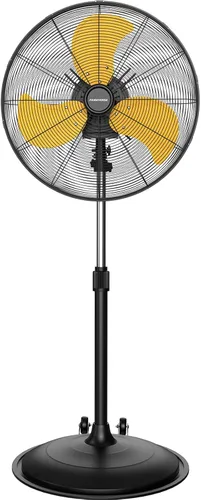 Vista 10 de Ventilador de pedestal con motor de CC de 18 pulgadas, ventilador oscilante de alta velocidad de 4900 CFM, control remoto, ventilador de pie
