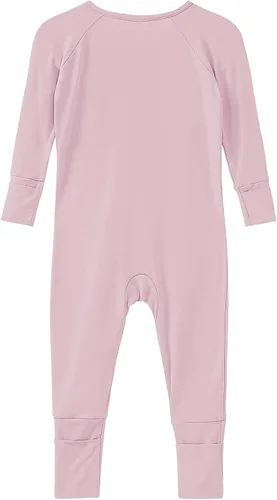 Vista 24 de Pijama de viscosa de bambú sin pies para niños y niñas, pijamas con cremallera para dormir y jugar, mameluco - 0-24 meses