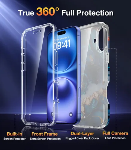 Vista 1078 de DIACLARA - Funda transparente compatible con iPhone XR 6.1 pulgadas 2018
