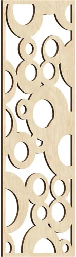 Vista 161 de 9 3/8"W x 24 3/8"H x 1/4"T Farwell Decorativos Paneles de Pared de Madera Calado, Hickory