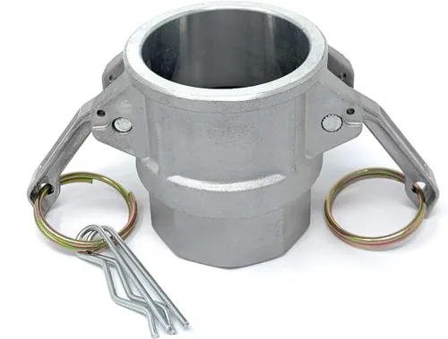 Vista 13 de Gloxco Tipo D de aluminio leva y ranura de manguera de conexión, 1" Camlock hembra x 1" NPT hembra (CAM-10-D-AL)
