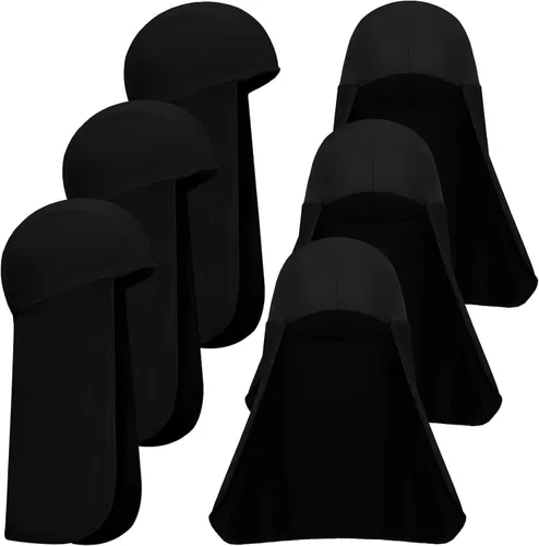 Vista 13 de Sintege 6 piezas de sombrero duro para protección solar con calavera, protector de cuello de secado rápido para mujeres y hombres