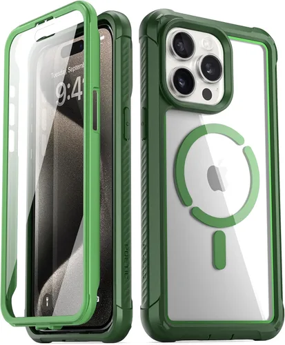 Vista 8 de Poetic Guardian MagPro - Funda para iPhone 15 Pro de 6.1 pulgadas, [compatible con MagSafe], [probada en caídas de grado militar de 20 pies]