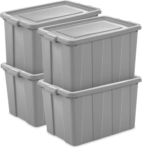 Vista 11 de Sterilite Latching Tuff1 - Recipientes con tapa, 30 galones, paquete de 8