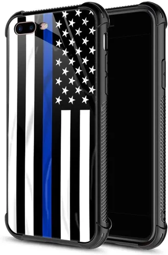 Vista 11 de ZHEGAILIAN Funda compatible con iPhone 7P/8P, AK 47, carcasa de munición para ametralladora AK 47, parte trasera de vidrio templado + funda