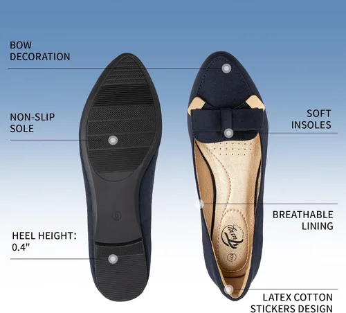 Vista 4 de Trary - Zapatos planos puntiagudos de meter, con moño, para mujer