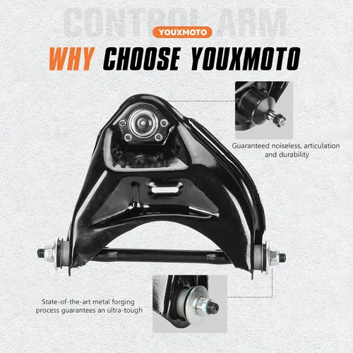 Vista 4 de Youxmoto Brazos de suspensión de control superiores delanteros RWD para Chevy S10 1983-1994, Blazer 1995-2005, Malibu 1978-1983, Buick Century