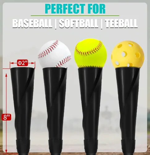 Vista 7 de Zdgao Batting Tee for Baseball/Softball, Adjustable Height 25" to 37" Baseball Tee with Removable Rubber Top and Premium Base for All Ages