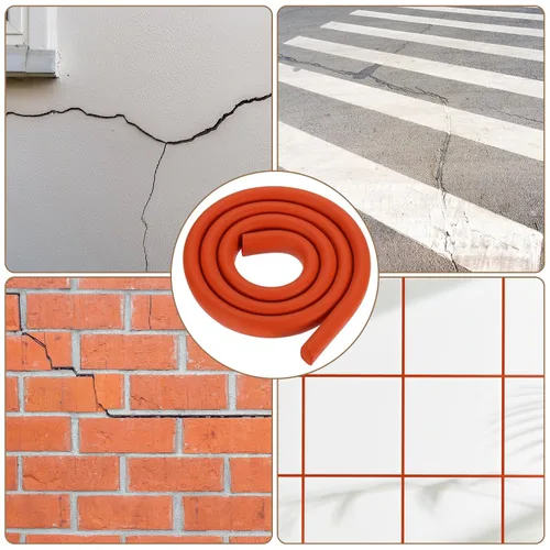 Vista 6 de uxcell Varilla de espuma de 3.28 pies, relleno de junta sólida en forma de D de 0.24 x 0.24 pulgadas, tira de sellado de espuma para protector