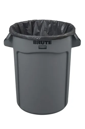 Vista 3 de Rubbermaid Commercial Products Bolsa de basura de 55 galones, 100 unidades, color gris, compatible con contenedores ventilados de 55 galones BRUTE