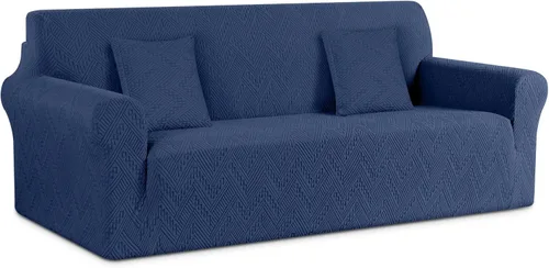 Vista 38 de Ruaozz Funda elástica para sofá de 1 pieza, fundas para sofá de 3 cojines, funda universal antideslizante para sofá, funda lavable de jacquard