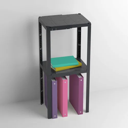 Vista 2 de U Brands Estante organizador de casillero de plástico, artículos esenciales para el regreso a clases, se adapta a casilleros de 10 a 13.75 pulgadas