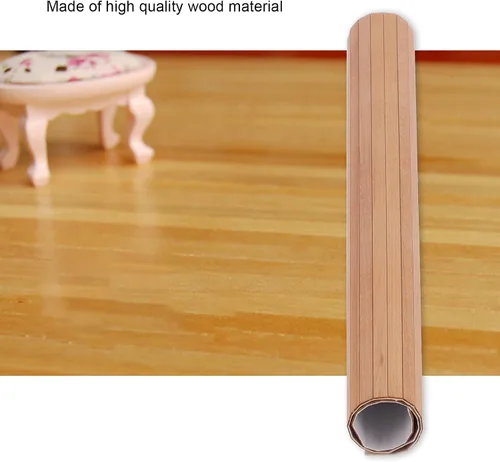 Vista 6 de Mini tabla de piso, 1:12 casa de muñecas en miniatura, simple y elegante, tira de madera, accesorio de decoración para pisos