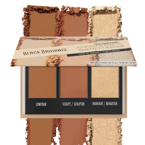 Vista 7 de Black Radiance Paleta de Contorno True Complexion, de Oscuro a Profundo