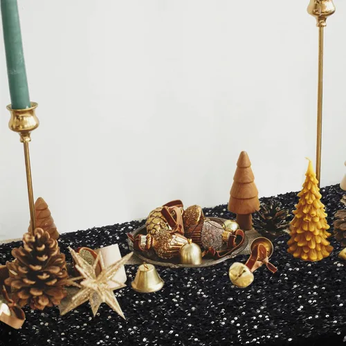 Vista 6 de Tela de terciopelo de lentejuelas por yarda, tela elástica brillante para coser mantel con purpurina brillante para vestido de mesa, accesorios