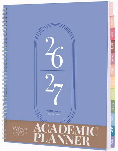 Vista 19 de Rileys - Agenda académica 2026-2027, agenda diaria, semanal y mensual, julio de 2026 a junio de 2027, páginas de notas para estudiantes
