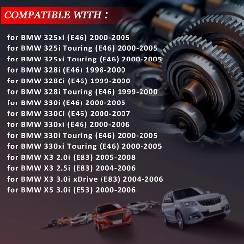 Vista 3 de Kit de depósito de recuperación de desbordamiento de refrigerante de motor de 6 piezas para BMW 1998-2006 E46 316i 318i 320i 320Ci 323i 325i 323Ci