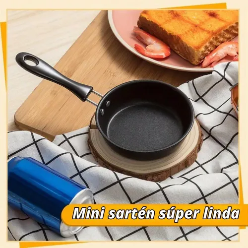 Vista 7 de Sartén pequeña negra para huevos, mini sartén, sartén pequeña para panqueques para el hogar y campamento (diámetro 4.7 pulgadas/5.0 in)