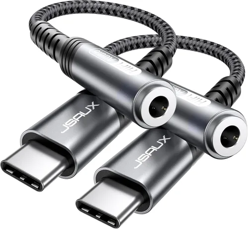 Vista 15 de Adaptador USB tipo C a conector de auriculares hembra de 3.5mm, cable JSAUX USB C a auxiliar de audio compatible con iPhone 15 Pro Max/15 Pro/15