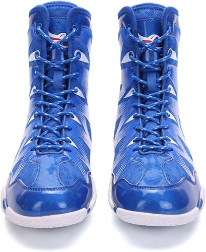 Vista 3 de AIRFUL Zapatos de boxeo para hombre, zapatos de lucha libre para adolescentes, Muay Thai, kickboxing, boxeadores, tenis de artes marciales
