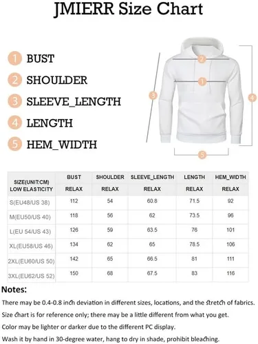 Vista 5 de JMIERR Sudaderas casuales de algodón con capucha y cuello de botón con cordón para hombre, sudaderas casuales de manga larga