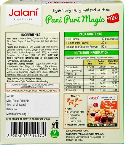 Vista 2 de Jalani Pani Puri Magic Caja 8.82 oz