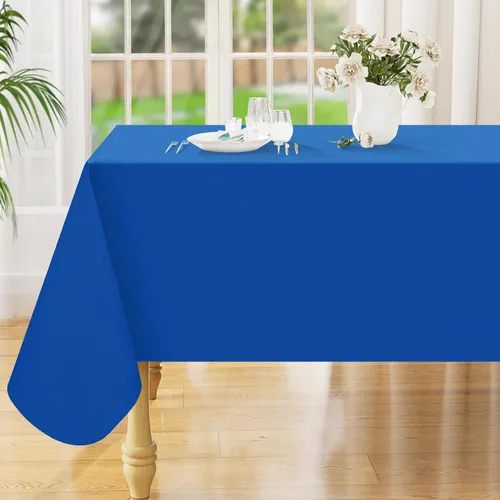 Vista 25 de Smiry Mantel cuadrado de vinilo impermeable de 54x54 pulgadas, protector de manteles de vinilo lavables, funda de mesa resistente a derrames de Beige