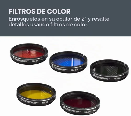 Vista 4 de Celestron Kit de accesorios para oculares, Barlow y telescopio de filtro