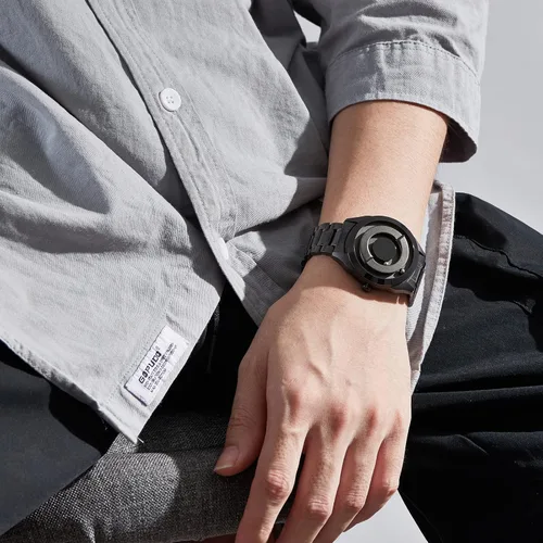 Vista 5 de EUTOUR Reloj de pulsera para hombre, magnético, minimalista, unisex, de acero inoxidable