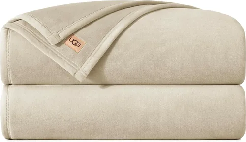 Vista 12 de UGG Coco - Manta acogedora para sofá y cama, 50 x 70 pulgadas, color negro (tinta)