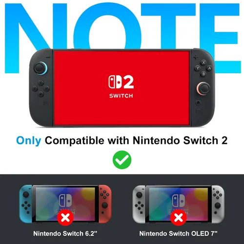 Vista 8 de BHGift for Switch 2 Grip Case (2025), Upgraded Slim Switch 2 Dockable Protective Case, Console Hard Cover Like a Real Gamepad for Handheld