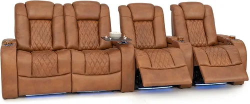 Vista 47 de Seatcraft Asientos de cine en casa Virtuoso LT Tawny Single reclinable Leonado