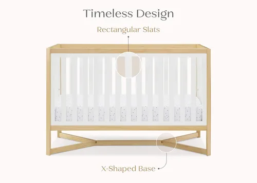Vista 10 de Delta Children Tribeca - Cuna convertible 4 en 1, color blanco bianca/natural