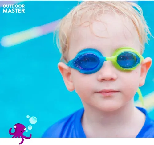 Vista 8 de OutdoorMaster - Gafas de natación de ajuste rápido para niños (2 unidades)