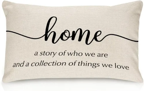 Vista 38 de Sweet Dreams - Fundas de almohada lumbar de lino y algodón de 12 x 18 pulgadas, funda de almohada rectangular decorativa de granja, divertida