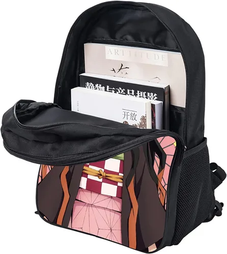 Vista 3 de Mochila de anime con estuche para lápices de alta capacidad, multifuncional, ligera, informal, mochilas de anime, Color2