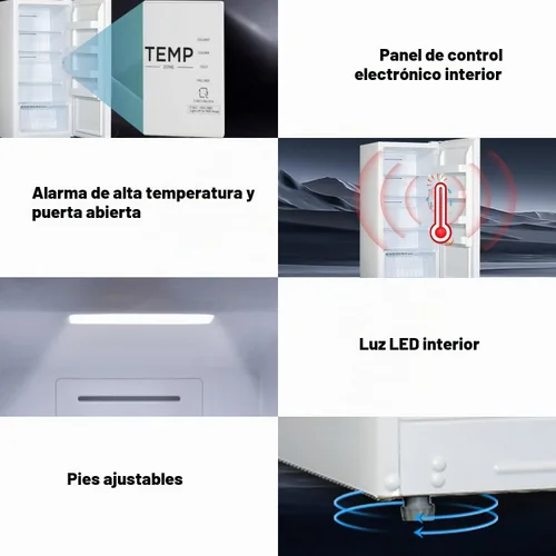 Vista 4 de SMETA Congelador vertical de 13.8 pies cúbicos, refrigerador convertible de pie en posición vertical sin escarcha, refrigerador profundo sin