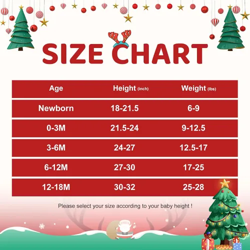 Vista 7 de HINTINA Conjunto de ropa de Navidad para bebés recién nacidos, niños y niñas, mameluco de Navidad